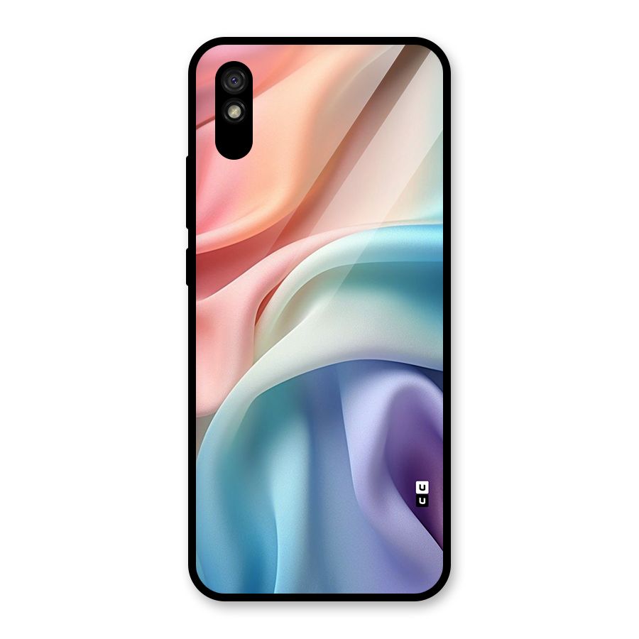 Fabric Pastel Glass Back Case for Redmi 9i