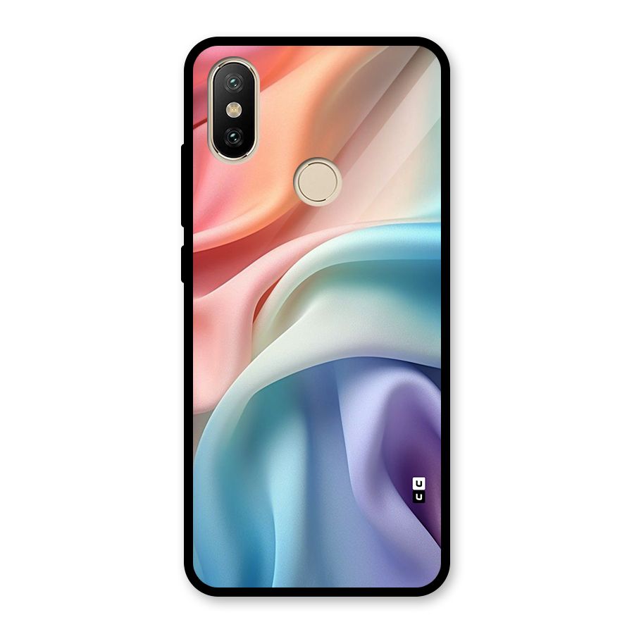 Fabric Pastel Glass Back Case for Redmi A2