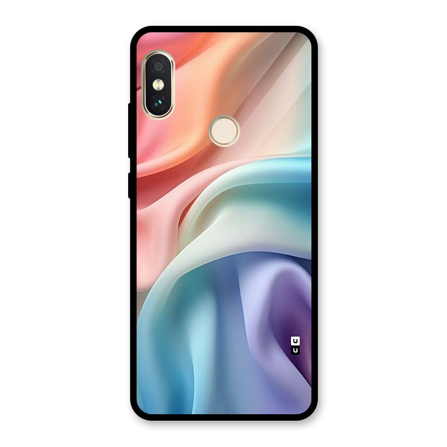 Fabric Pastel Glass Back Case for Redmi Note 5 Pro