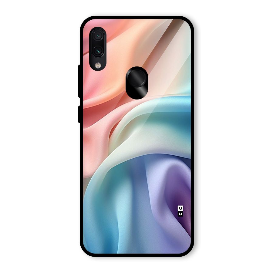 Fabric Pastel Glass Back Case for Redmi Note 7 Pro