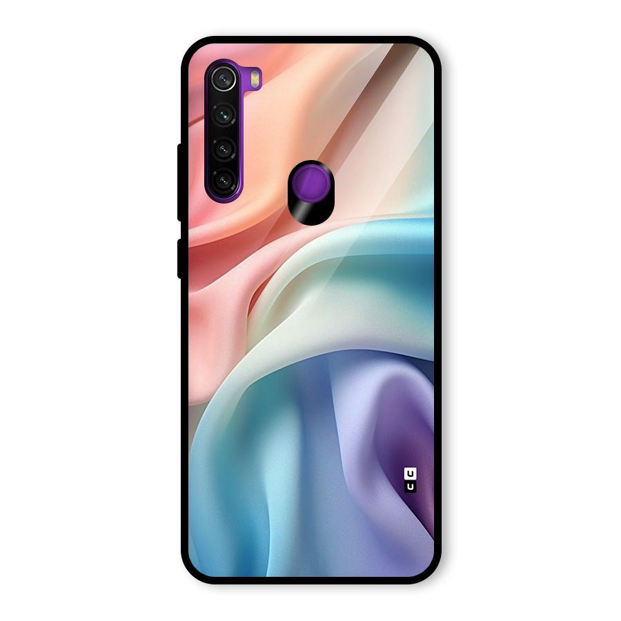 Fabric Pastel Glass Back Case for Redmi Note 8