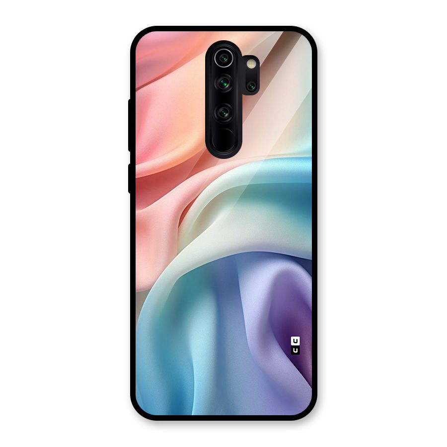 Fabric Pastel Glass Back Case for Redmi Note 8 Pro