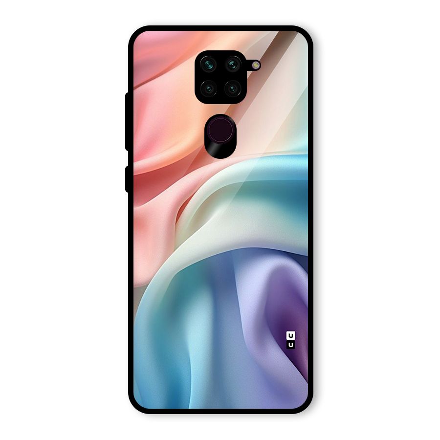 Fabric Pastel Glass Back Case for Redmi Note 9