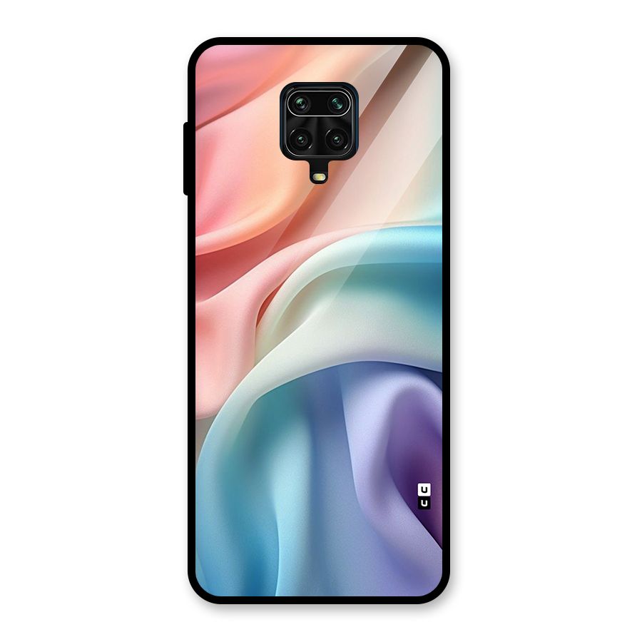 Fabric Pastel Glass Back Case for Redmi Note 9 Pro