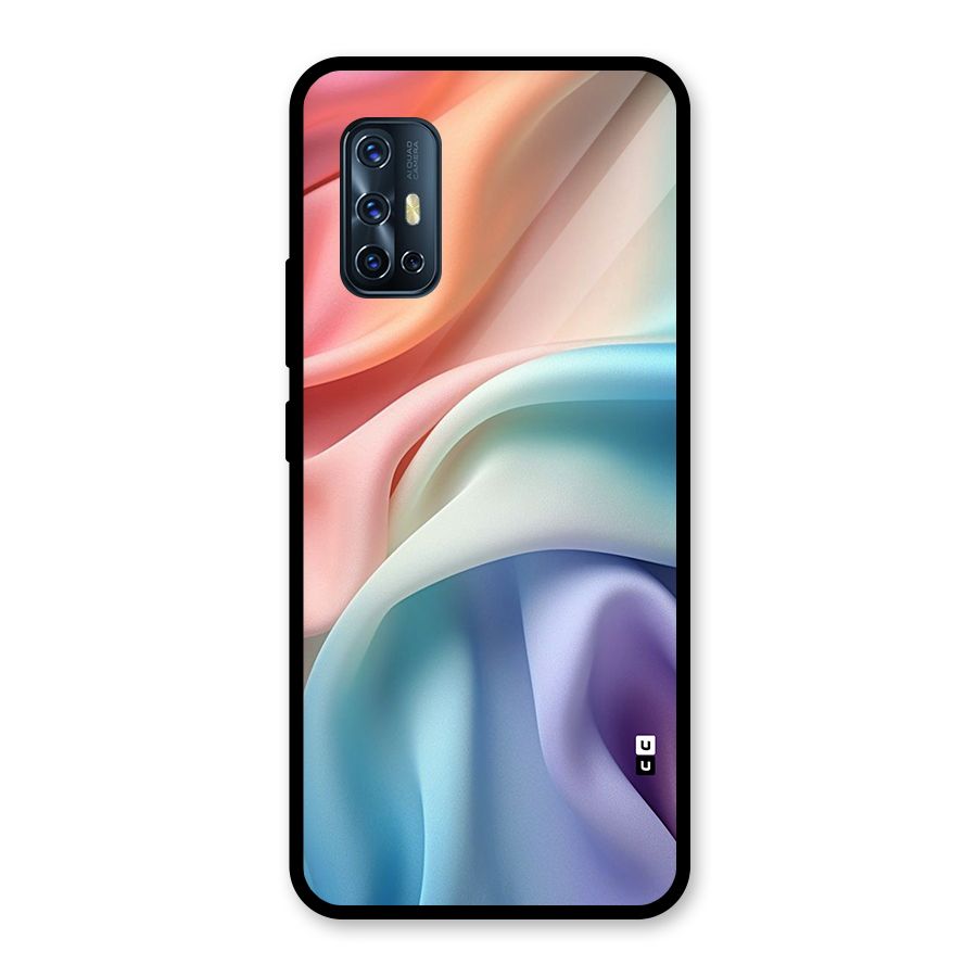 Fabric Pastel Glass Back Case for Vivo V17