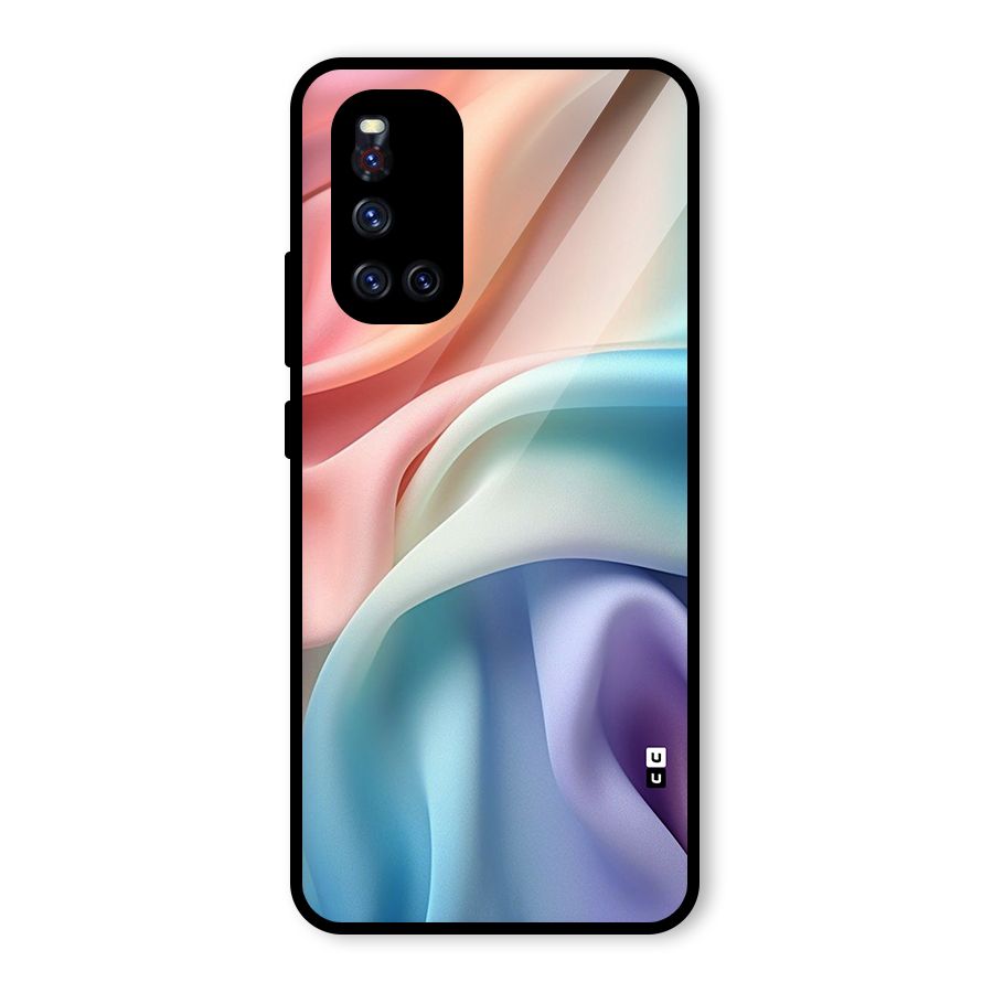 Fabric Pastel Glass Back Case for Vivo V19
