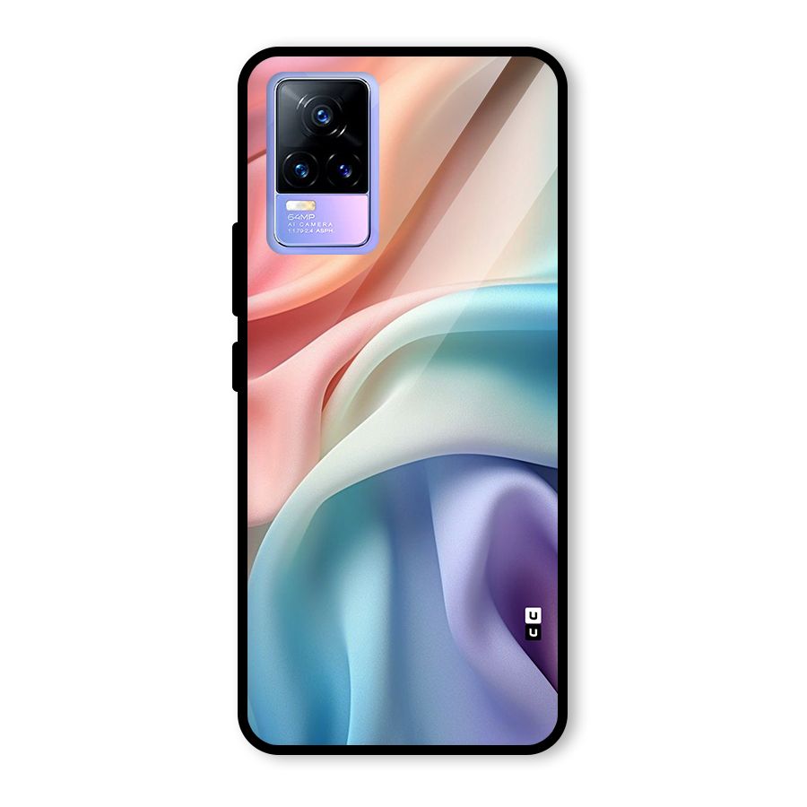 Fabric Pastel Glass Back Case for Vivo Y73