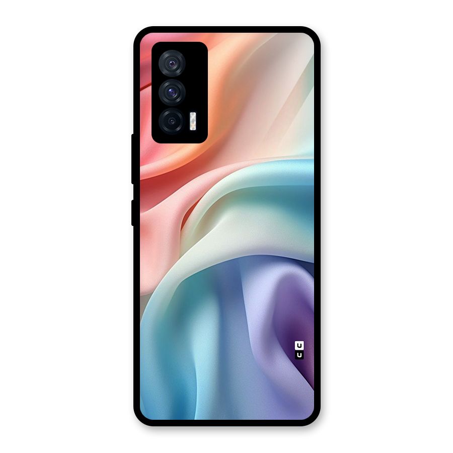 Fabric Pastel Glass Back Case for Vivo iQOO 7 5G