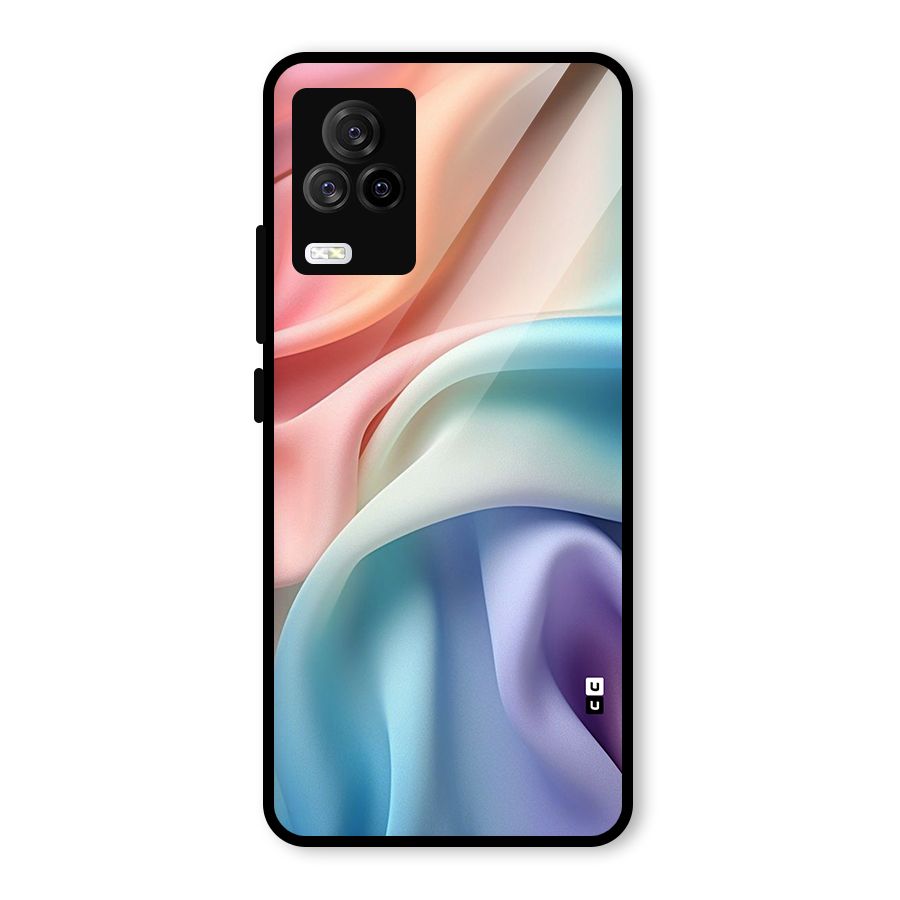 Fabric Pastel Glass Back Case for Vivo iQOO 7 Legend 5G