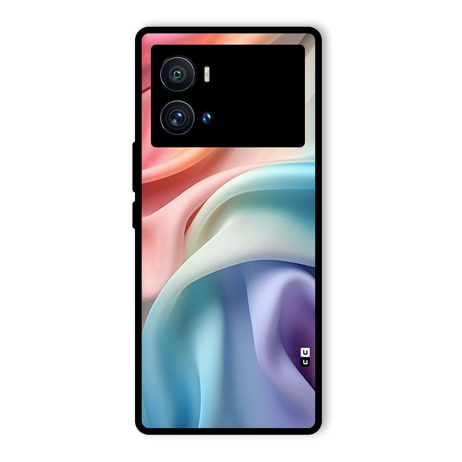 Fabric Pastel Glass Back Case for Vivo iQOO 9 Pro