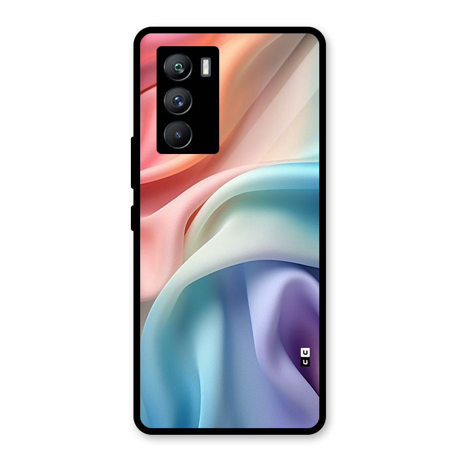 Fabric Pastel Glass Back Case for Vivo iQOO 9 SE