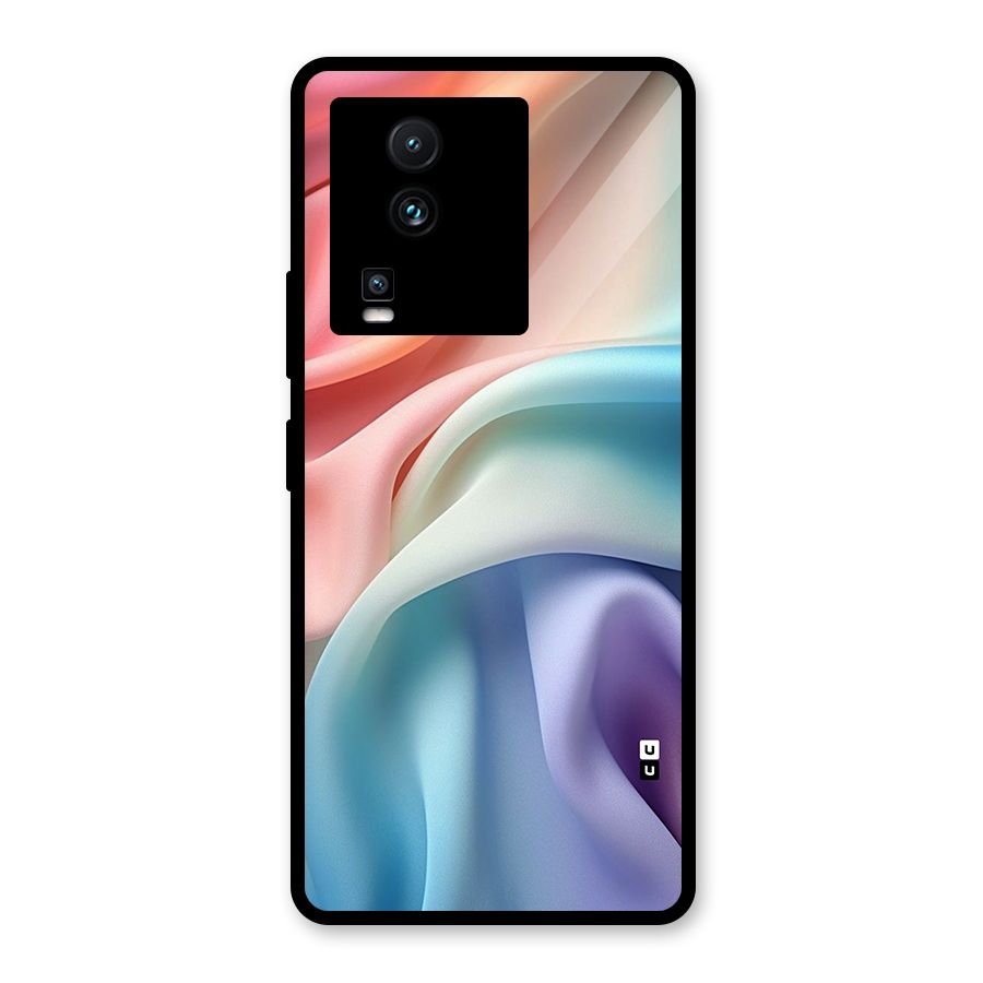 Fabric Pastel Glass Back Case for Vivo iQOO Neo 7 Pro