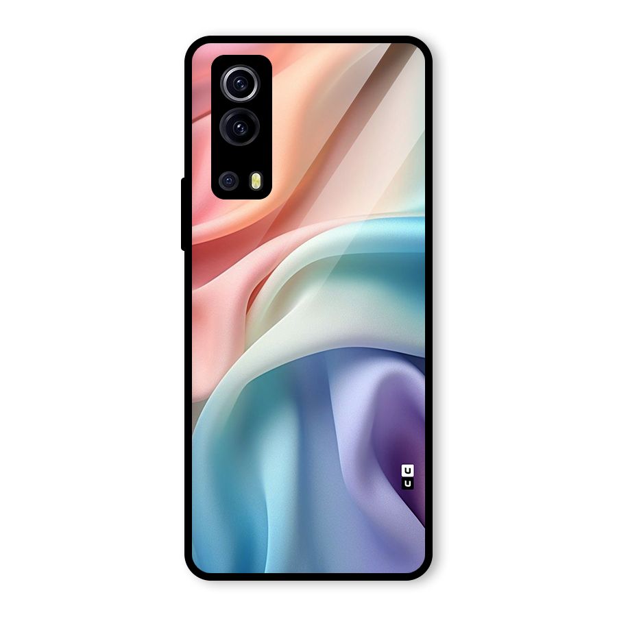 Fabric Pastel Glass Back Case for Vivo iQOO Z3