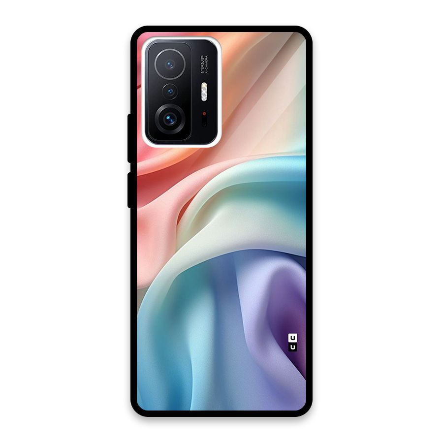 Fabric Pastel Glass Back Case for Xiaomi 11T Pro