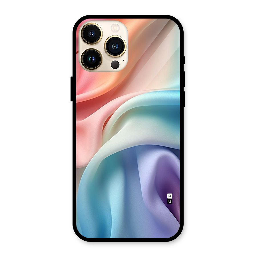 Fabric Pastel Glass Back Case for iPhone 13 Pro Max