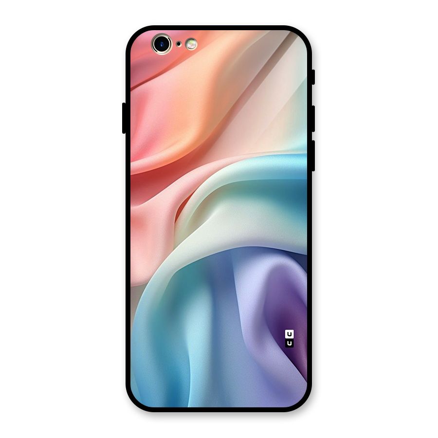 Fabric Pastel Glass Back Case for iPhone 6 6S