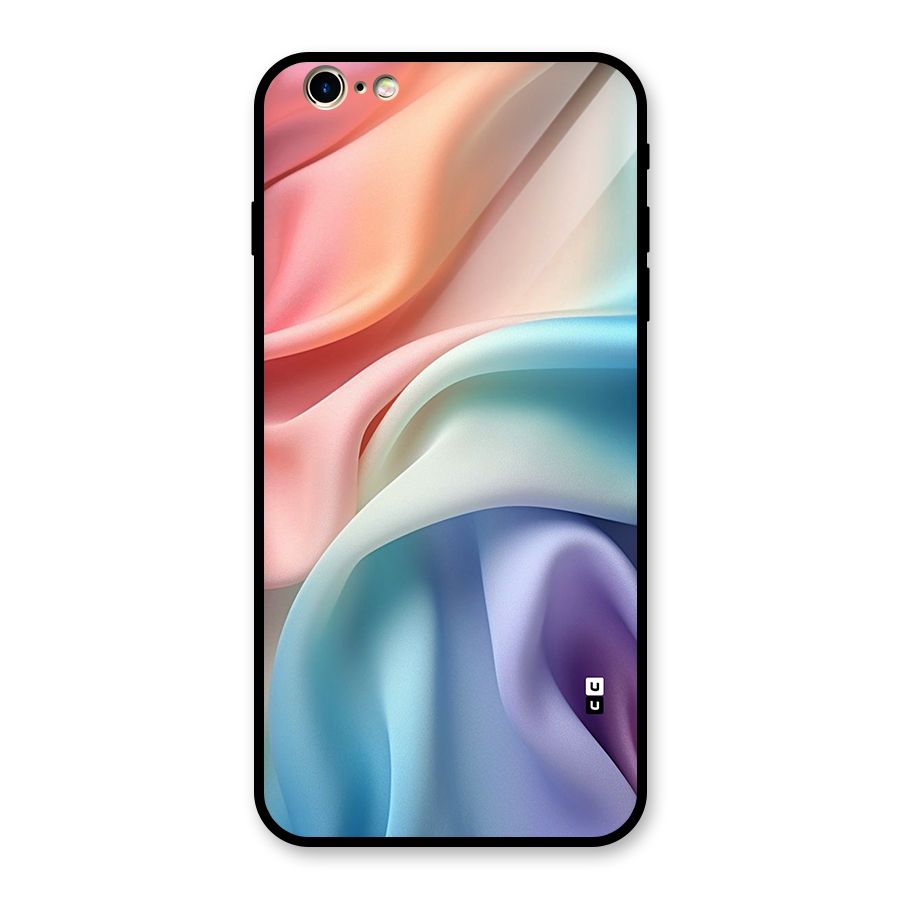 Fabric Pastel Glass Back Case for iPhone 6 Plus 6S Plus