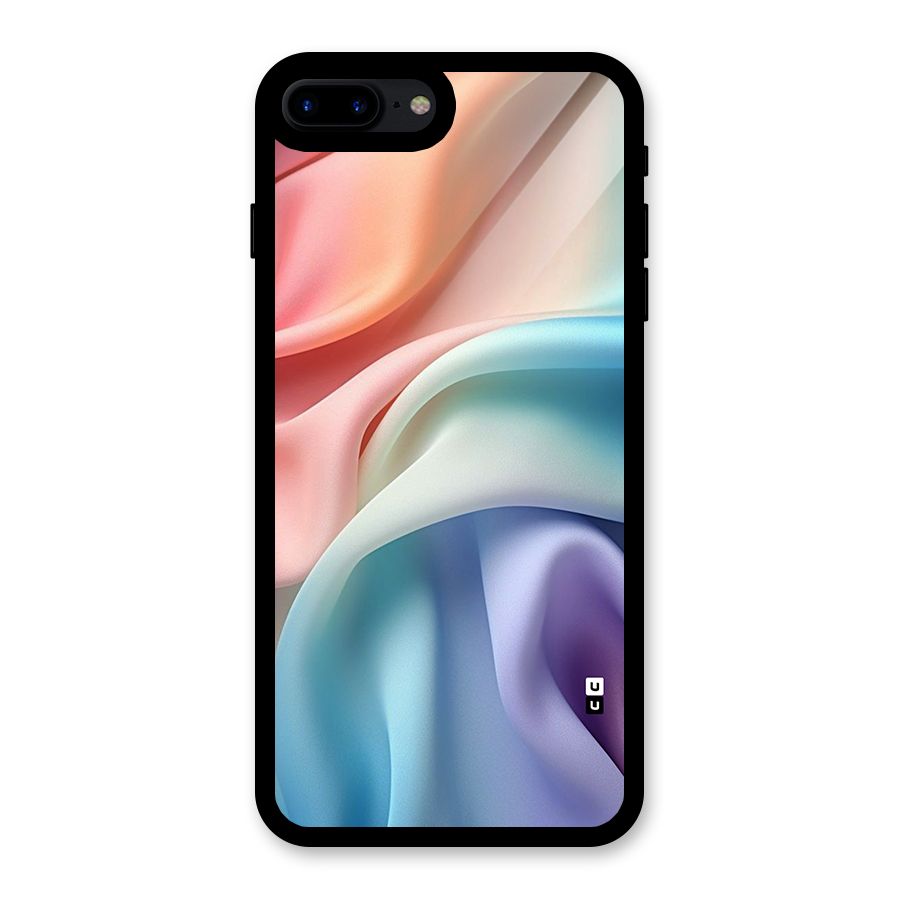 Fabric Pastel Glass Back Case for iPhone 7 Plus