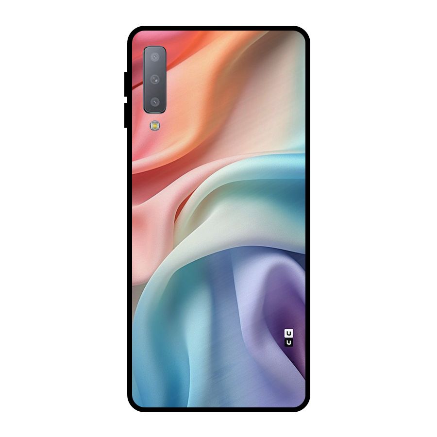 Fabric Pastel Metal Back Case for Galaxy A7 (2018)