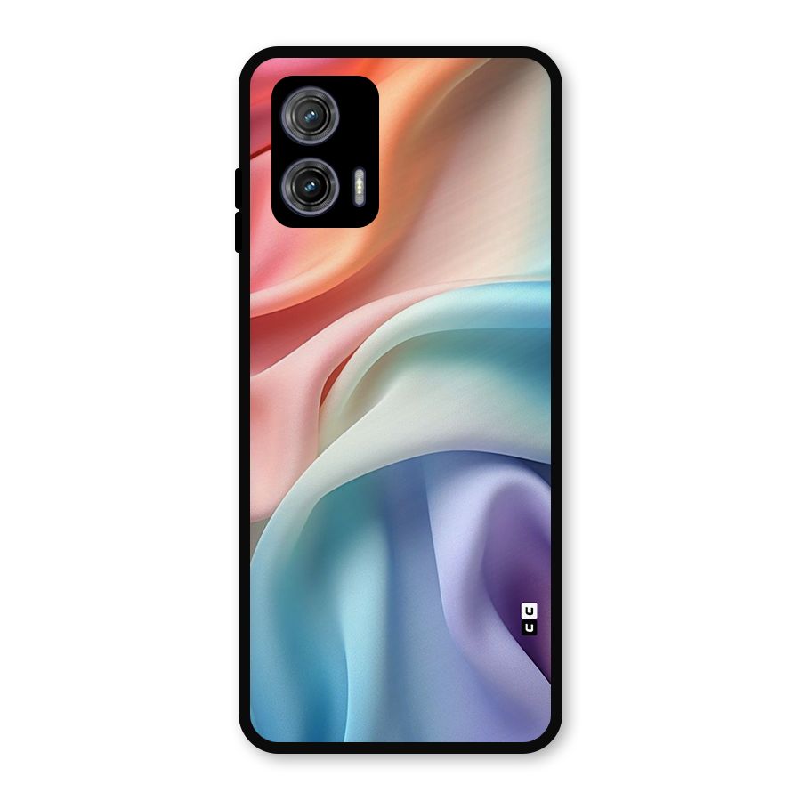 Fabric Pastel Metal Back Case for Moto G73
