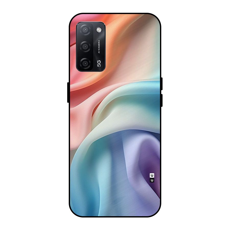 Fabric Pastel Metal Back Case for Oppo A53s 5G
