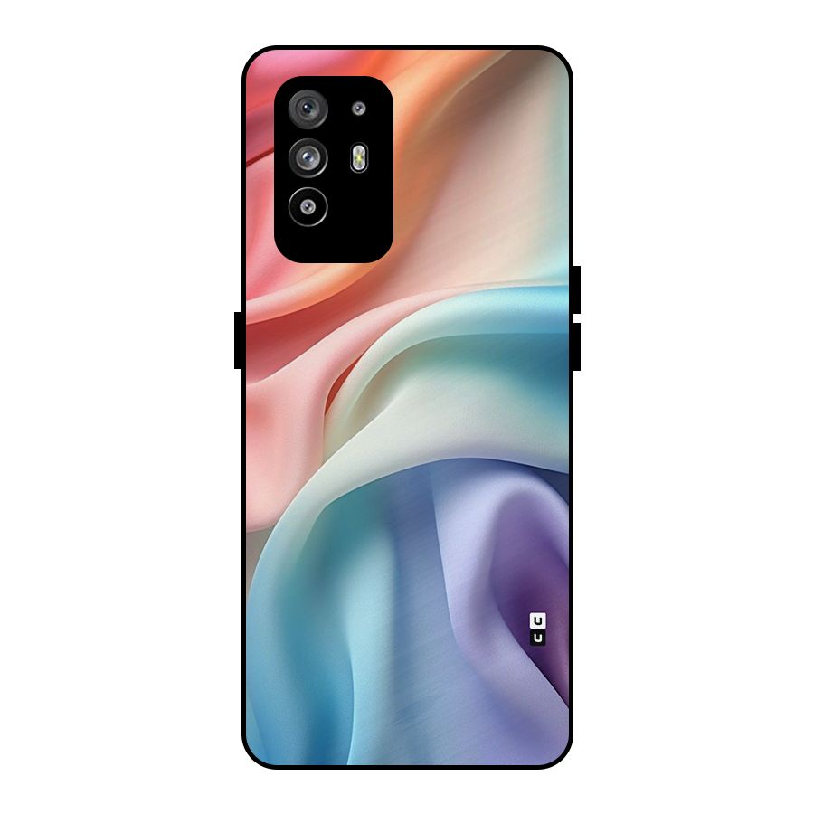 Fabric Pastel Metal Back Case for Oppo F19 Pro Plus 5G