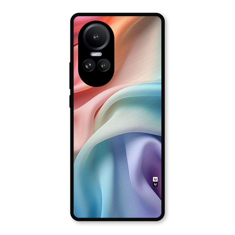 Fabric Pastel Metal Back Case for Oppo Reno10 Pro