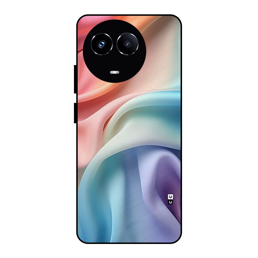 Fabric Pastel Metal Back Case for Realme 11 5G
