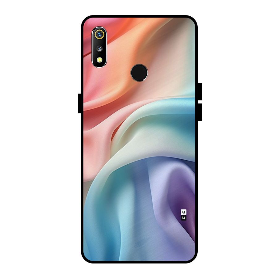 Fabric Pastel Metal Back Case for Realme 3i