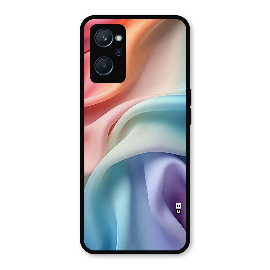 Fabric Pastel Metal Back Case for Realme 9i
