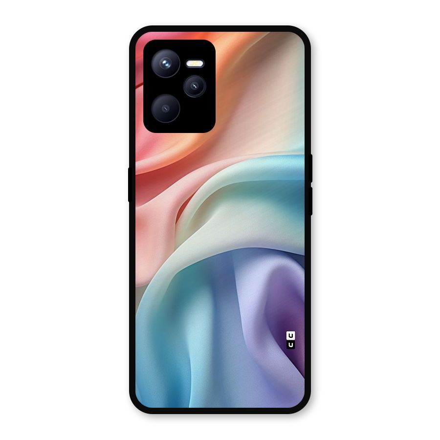 Fabric Pastel Metal Back Case for Realme C35