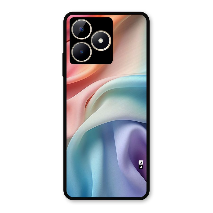 Fabric Pastel Metal Back Case for Realme C53