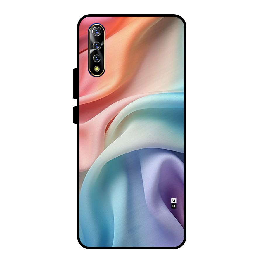 Fabric Pastel Metal Back Case for Vivo S1