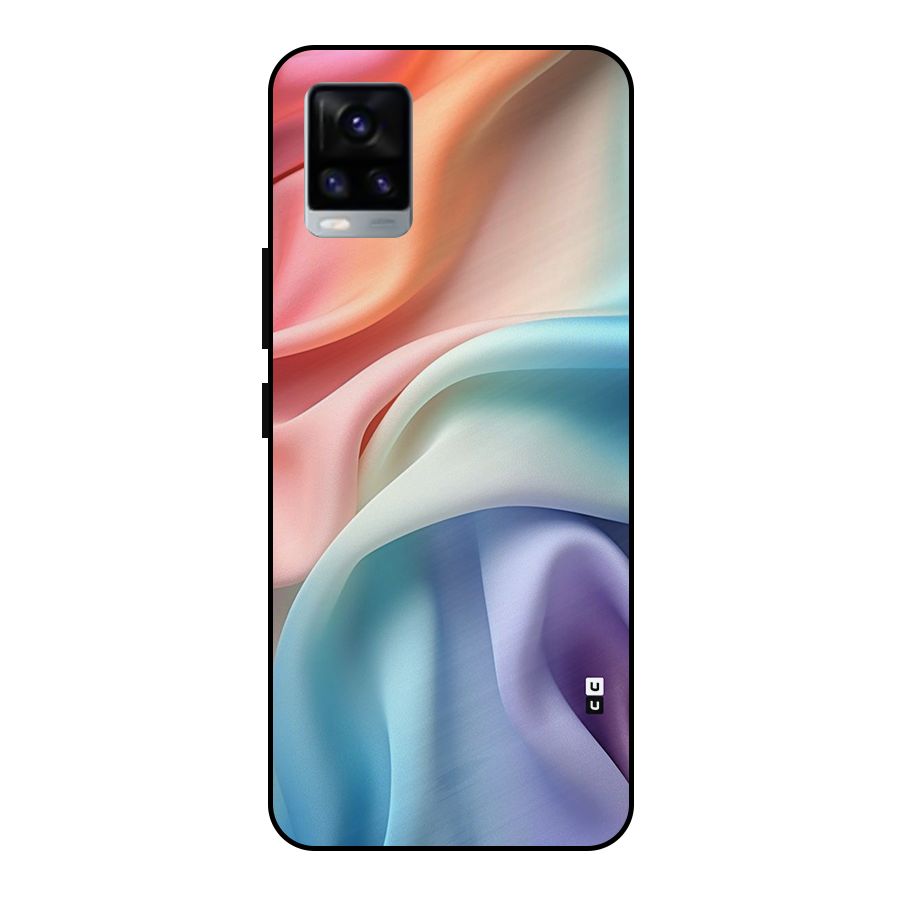 Fabric Pastel Metal Back Case for Vivo V20 2021