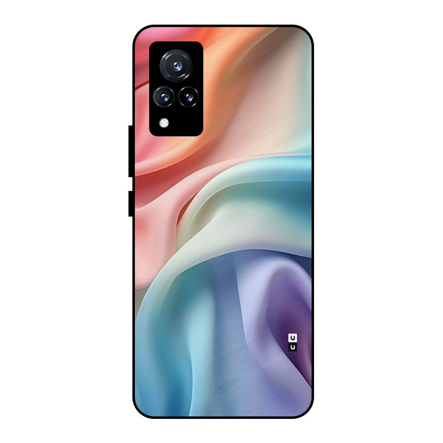 Fabric Pastel Metal Back Case for Vivo V21 5G