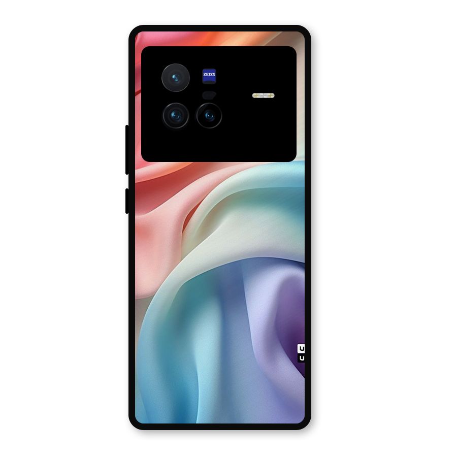 Fabric Pastel Metal Back Case for Vivo X80