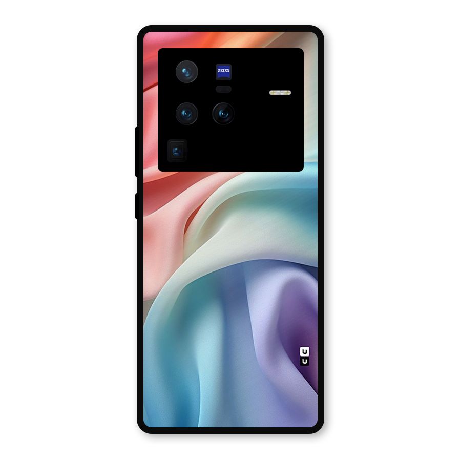 Fabric Pastel Metal Back Case for Vivo X80 Pro