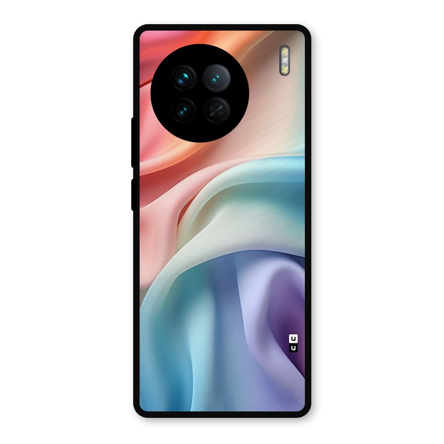 Fabric Pastel Metal Back Case for Vivo X90