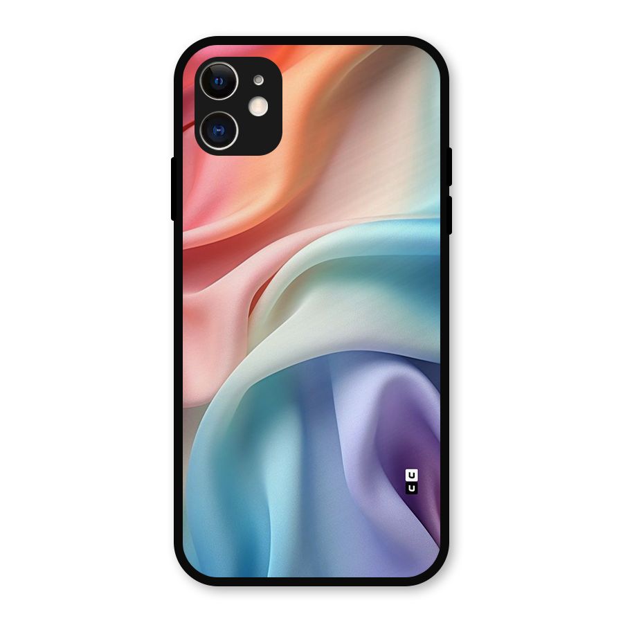 Fabric Pastel Metal Back Case for iPhone 11