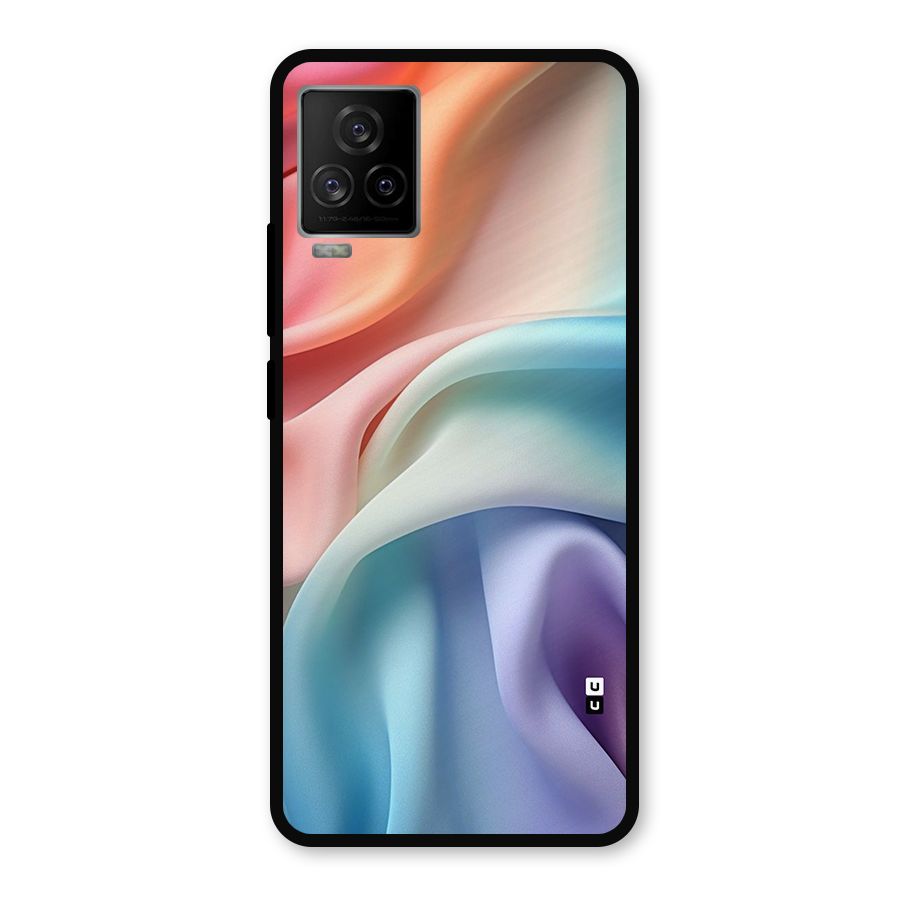 Fabric Pastel Metal Back Case for iQOO 7 Legend 5G