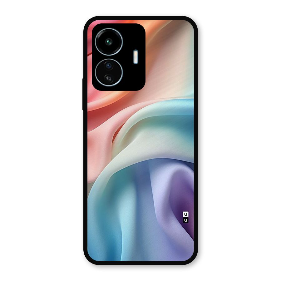 Fabric Pastel Metal Back Case for vivo iQOO Z6 Lite 5G