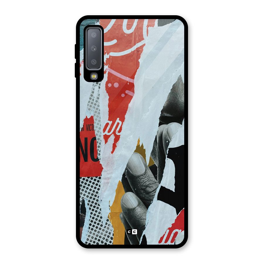 Fabulous Paper Cutout Glass Back Case for Galaxy A7 (2018)