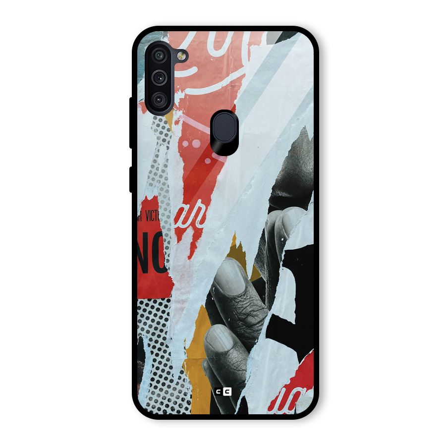 Fabulous Paper Cutout Glass Back Case for Galaxy M11