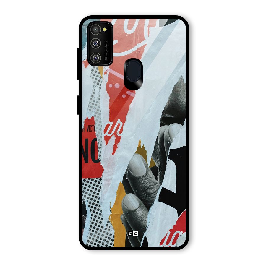 Fabulous Paper Cutout Glass Back Case for Galaxy M21