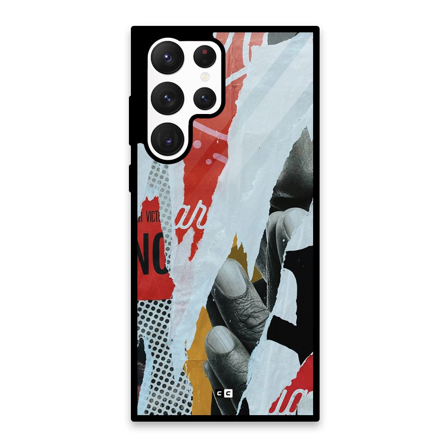 Fabulous Paper Cutout Glass Back Case for Galaxy S22 Ultra 5G