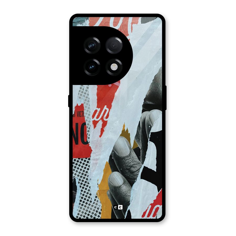 Fabulous Paper Cutout Glass Back Case for OnePlus 11R
