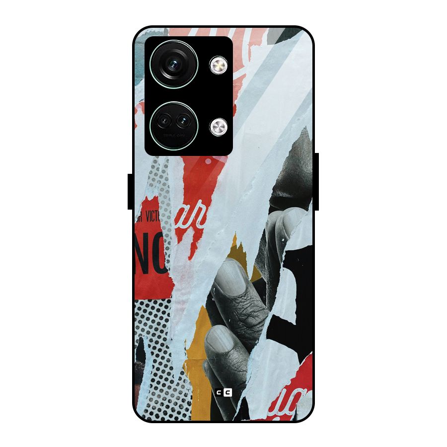 Fabulous Paper Cutout Glass Back Case for Oneplus Nord 3