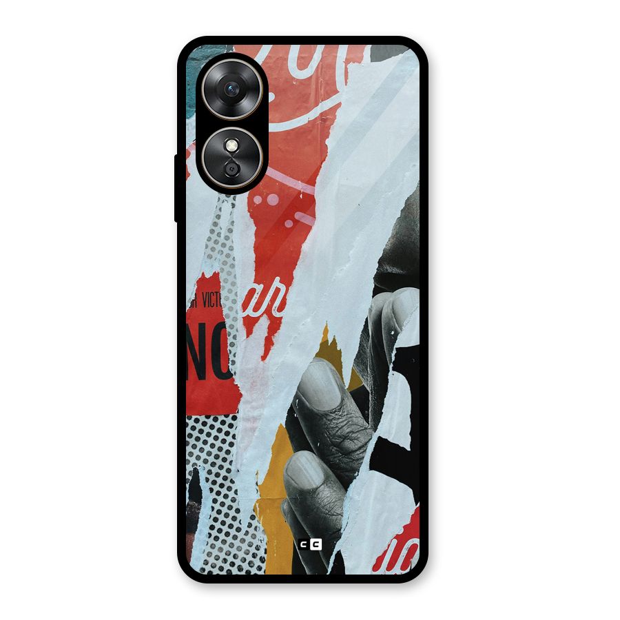 Fabulous Paper Cutout Glass Back Case for Oppo A17