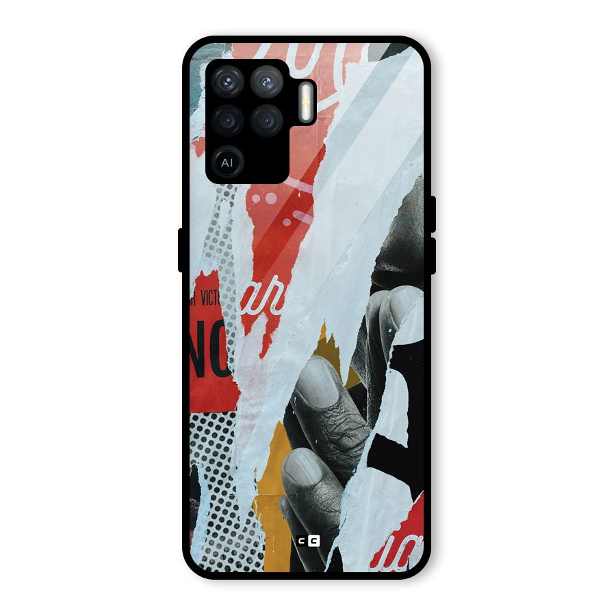 Fabulous Paper Cutout Glass Back Case for Oppo F19 Pro