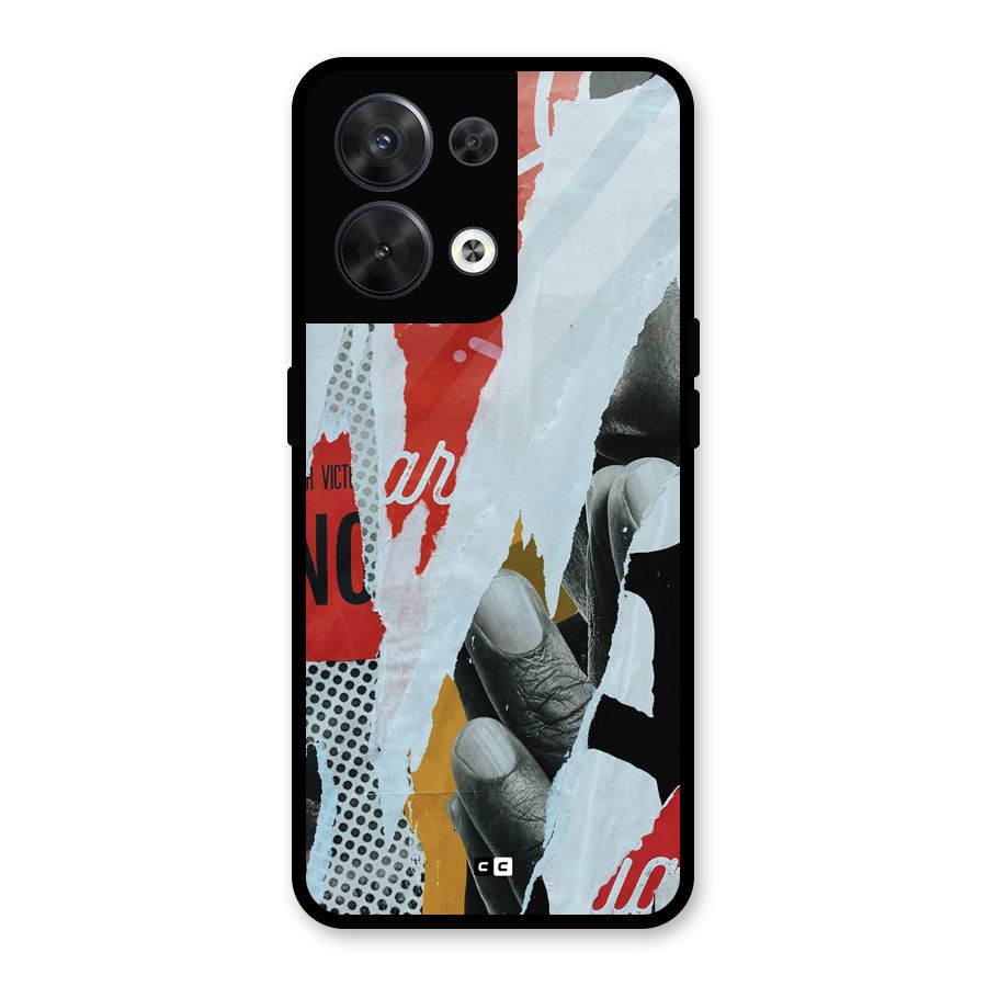Fabulous Paper Cutout Glass Back Case for Oppo Reno8 5G
